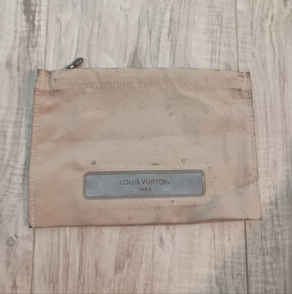 LOUIS VUITTON Truth Voyage Pouch Beige Monogram Polyester